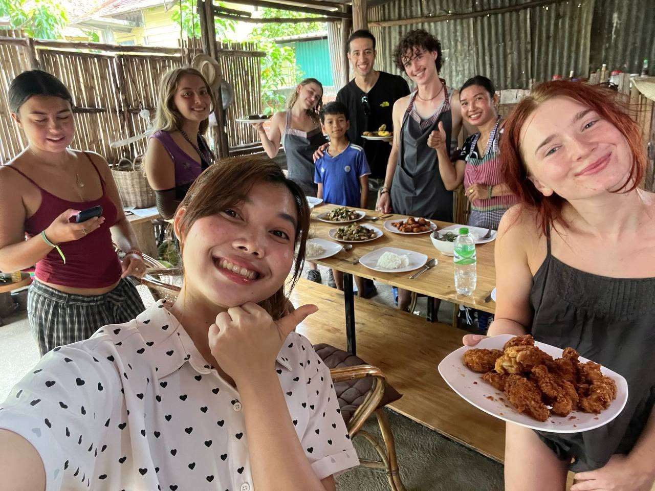 Guests eating together at Setha About The World